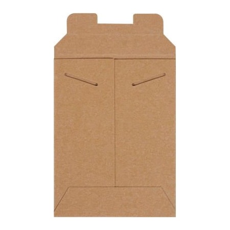 The Packaging Wholesalers Stayflats Tab Lock Mailers, 6"W x 8"L, Kraft, 100/Pack ENVRM1SFK
